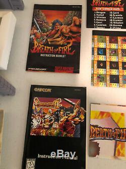 Super Nintendo 2 Game Lot CIB SNES Breath of Fire I & II