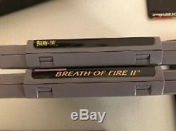 Super Nintendo 2 Game Lot CIB SNES Breath of Fire I & II