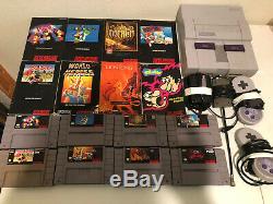 Super Nintendo 8 Game Lot withmanuals + SNES System