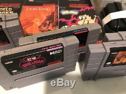 Super Nintendo 8 Game Lot withmanuals + SNES System