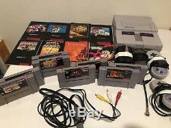 Super Nintendo 8 Game Lot withmanuals + SNES System