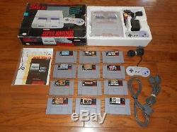 Super Nintendo BUNDLE SNES video system console with games & controllers lot