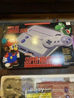 Super Nintendo CONTROL DECK SNS-101 SNES Pristine! Almost Mint With Box & Instruct