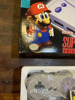 Super Nintendo CONTROL DECK SNS-101 SNES Pristine! Almost Mint With Box & Instruct