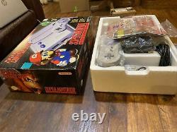 Super Nintendo CONTROL DECK SNS-101 SNES Pristine! Almost Mint With Box & Instruct