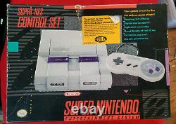 Super Nintendo CONTROL SET Console Rare Variant IN BOX SNES With Extra Controller