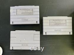 Super Nintendo Console Bundle SNES-001 Bundle 3 Games Controller, Tested