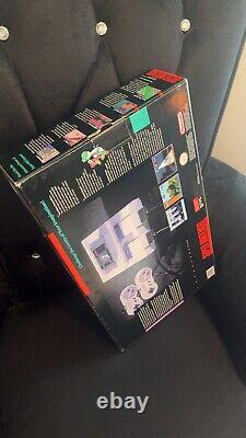 Super Nintendo Console Cib Snes Nice Box Complete Tested Working Very Clean