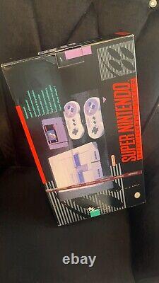 Super Nintendo Console Cib Snes Nice Box Complete Tested Working Very Clean