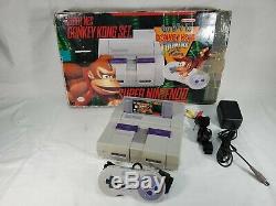 Super Nintendo Console Donkey Kong SNES Bundle With Original Box