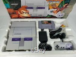 Super Nintendo Console Donkey Kong SNES Bundle With Original Box
