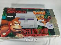 Super Nintendo Console Donkey Kong SNES Bundle With Original Box