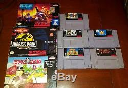Super Nintendo Console (SNES) Bundle Lot with 20 Games instructions, posters