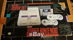 Super Nintendo Console SNES Mario World Set In Box Great Condition! View Pics