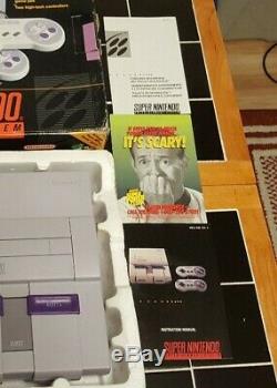 Super Nintendo Console SNES Mario World Set In Box Great Condition! View Pics