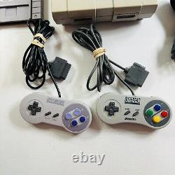 Super Nintendo Console SNES OEM Controller, Wires With 3 Games Tested