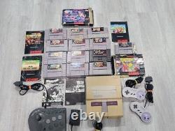 Super Nintendo Console (SNES) Plus Lot of 14 great Games mario kart, nba jam