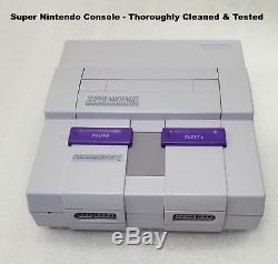 Super Nintendo Console System SNES Original Control CLEANED TESTED VERY GOOD