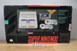 Super Nintendo Console in Box with Super Mario World SNES Game Console Authentic