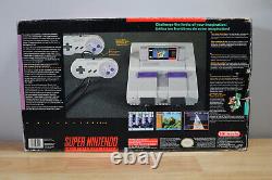 Super Nintendo Console in Box with Super Mario World SNES Game Console Authentic