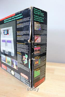 Super Nintendo Console in Box with Super Mario World SNES Game Console Authentic
