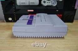 Super Nintendo Console in Box with Super Mario World SNES Game Console Authentic