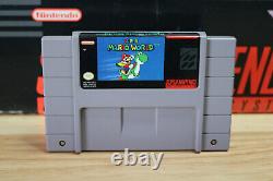 Super Nintendo Console in Box with Super Mario World SNES Game Console Authentic