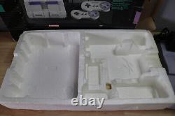 Super Nintendo Console in Box with Super Mario World SNES Game Console Authentic