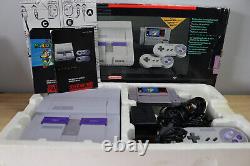 Super Nintendo Console in Box with Super Mario World SNES Game Console Authentic