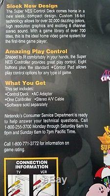 Super Nintendo Control Deck Console SNES Complete in Box. Original collectors