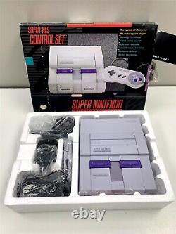 Super Nintendo Control Set Console SNES SNS-001 Complete In Box Matching Numbers