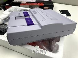 Super Nintendo Control Set Console SNES SNS-001 Complete In Box Matching Numbers