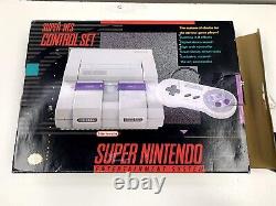 Super Nintendo Control Set Console SNES SNS-001 Complete In Box Matching Numbers