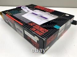 Super Nintendo Control Set Console SNES SNS-001 Complete In Box Matching Numbers