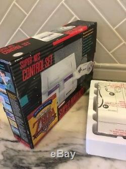 Super Nintendo Control Set System Console Complete with Box SNES with 2 Controllers
