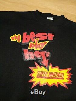 Super Nintendo Employee Promo Sz Large Sweater The Best Play Here SNES VTG 90s