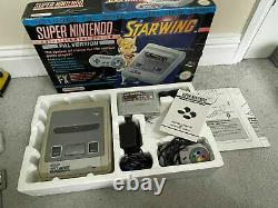 Super Nintendo Entertainement system Snes Console Boxed Starwing bundle Starfox