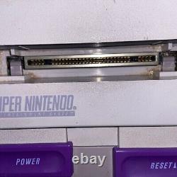 Super Nintendo Entertainment System Bundle SNES 3 Games & 2 Controllers TESTED