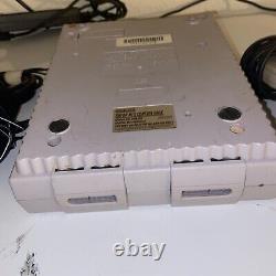 Super Nintendo Entertainment System Bundle SNES 3 Games & 2 Controllers TESTED
