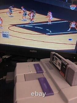 Super Nintendo Entertainment System Bundle SNES 3 Games & 2 Controllers TESTED