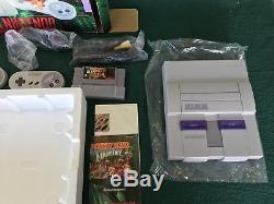 Super Nintendo Entertainment System Donkey Kong Country with box and styrofoam