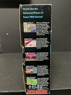 Super Nintendo Entertainment System Gray Console Boxed Super Mario World Bundle