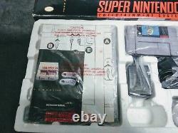 Super Nintendo Entertainment System Gray Home Console SNES CIB Complete in Box