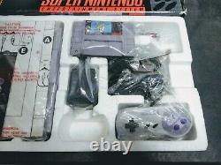 Super Nintendo Entertainment System Gray Home Console SNES CIB Complete in Box
