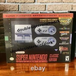 Super Nintendo Entertainment System SNES Classic Edition Miniwith 2 Games NEW