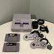 Super Nintendo Entertainment System Snes Console, 2 Controllers, 2 Games Tested