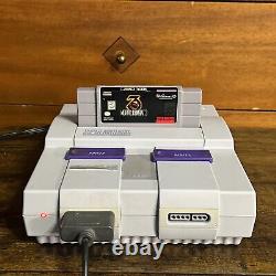 Super Nintendo Entertainment System SNES Console, 2 Controllers, 2 Games TESTED