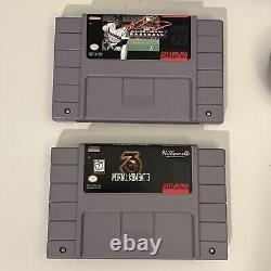 Super Nintendo Entertainment System SNES Console, 2 Controllers, 2 Games TESTED