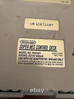 Super Nintendo Entertainment System SNES Console SNS-001 Video Bundle 2 Games