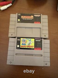 Super Nintendo Entertainment System SNES Console SNS-001 Video Bundle 2 Games